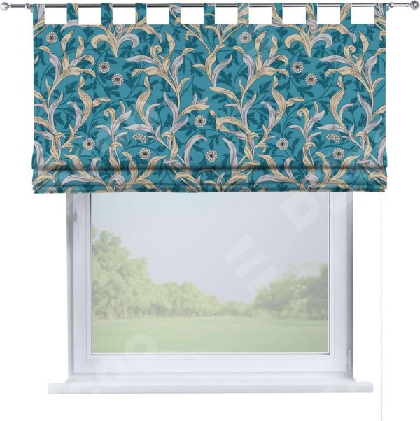 Римская штора «Кортин» на петлях «Винтажные листья»