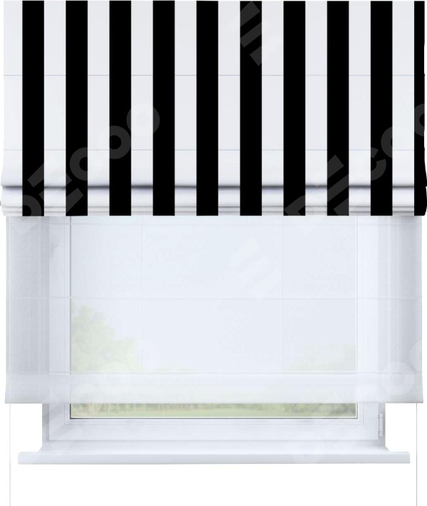 Римская штора «Кортин» день-ночь «Черное и белое»
