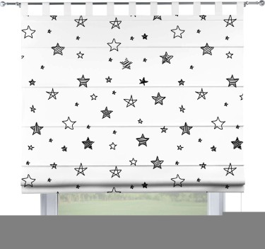 Римская штора «Кортин» на петлях «Звезды»