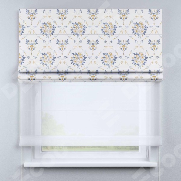 Римская штора «Кортин» день-ночь «Французский цветок»