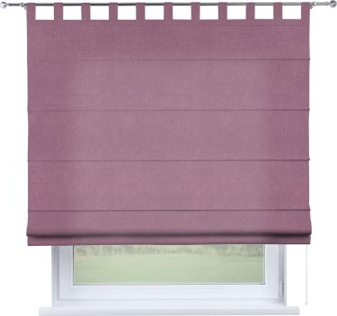 Римская штора на петлях «Кортин», ткань вельвет лиловый