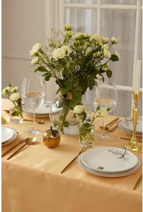 Скатерть Этель Shine 150*300 +/-3см, цв.бежевый, пл. 192 г/м2, хл с ВГМО