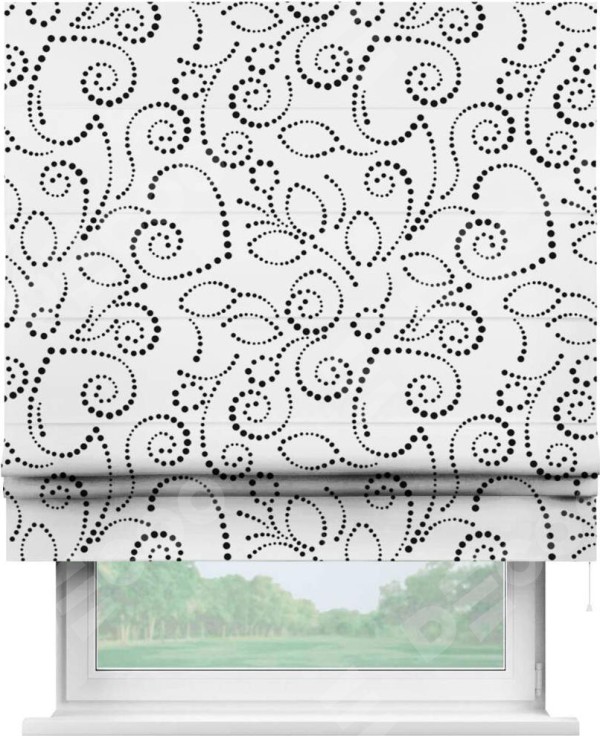 Римская штора «Кортин» для проема «Точечный узор»
