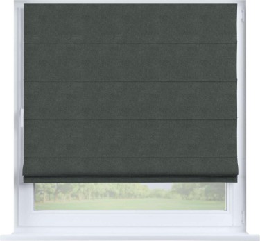 Римская штора «Кортин» на створку, ткань cotton блэкаут серый