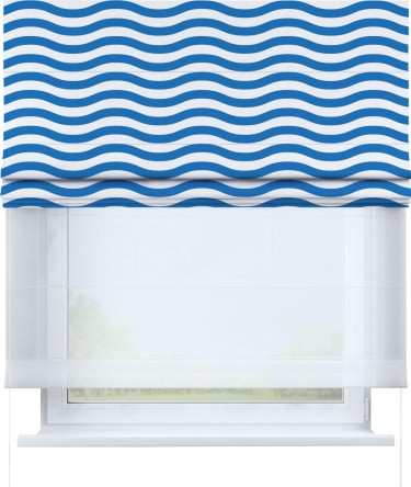 Римская штора «Кортин» день-ночь «Волнистые линии»