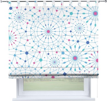 Римская штора на петлях «Круги и линии»