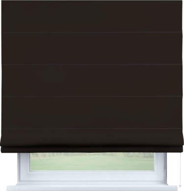 Римская штора «Кортин» для проема, ткань блэкаут однотонный, венге