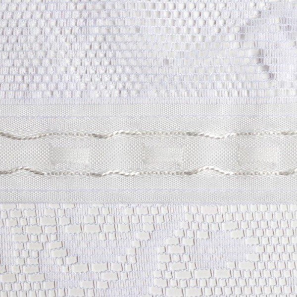 Тюль кухонная со шторной лентой, 145х285 см, цвет белый, пэ