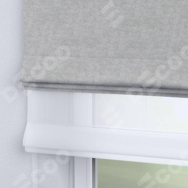 Римская штора «Кортин», софт мрамор светло-серый, день-ночь