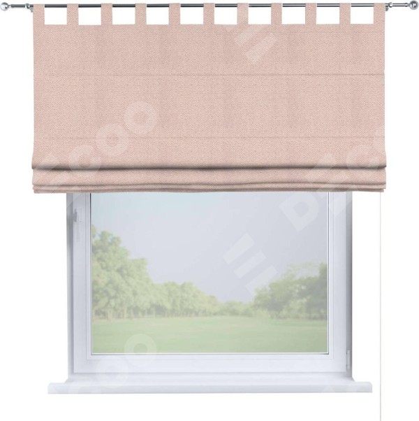 Римская штора на петлях «Кортин», ткань блэкаут с блеском сиреневый