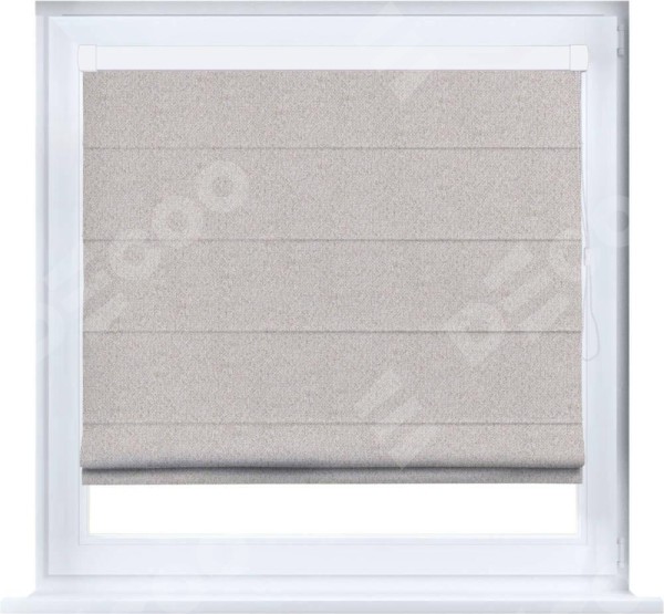 Римская штора «Cortin», лён димаут бежевый, на створку