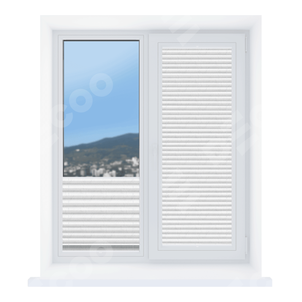 Штора плиссе ткань Краш FR белый