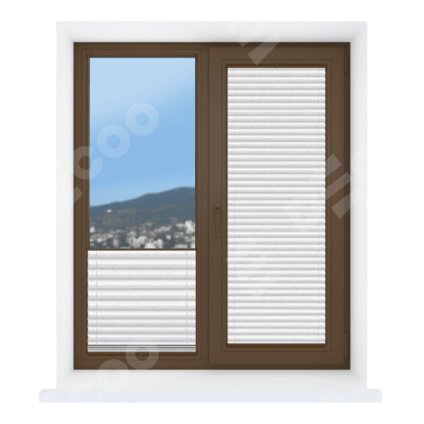 Штора плиссе ткань Краш FR белый