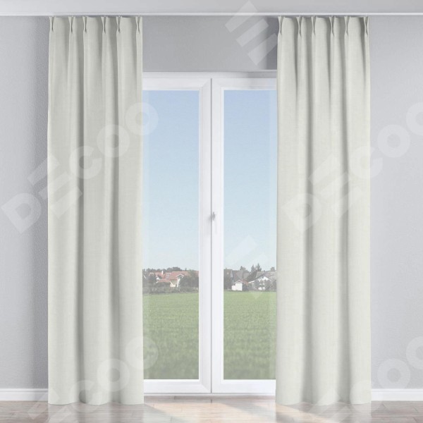 Комплект штор на тесьме «Кустик», лён молочный