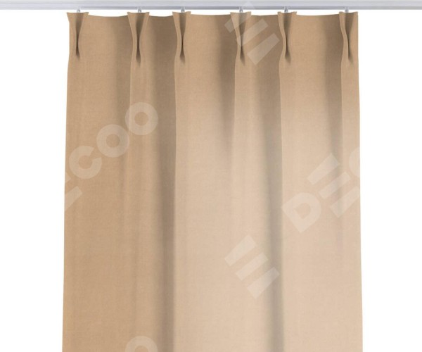 Комплект штор на тесьме «Кустик», вельвет песочный