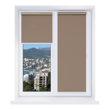 Рулонная штора Мини Респект DM 11 коричневый