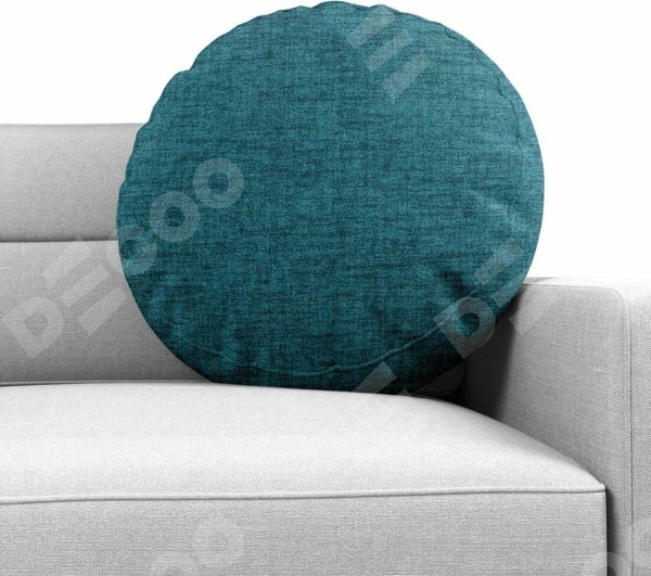 Подушка круглая Cortin рогожка синий