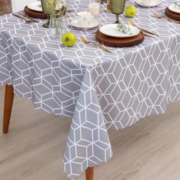 Скатерть Доляна Hexagon 145х250 см, 100% п/э