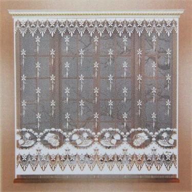 Штора без шторной ленты, ширина 170 см, высота 165 см, цвет белый