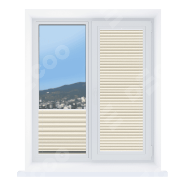 Штора плиссе ткань Виват кремовый