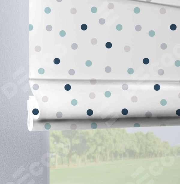 Римская штора «Кортин» на петлях «Точки»