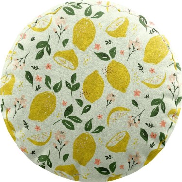 Подушка круглая Cortin «Сочные лимоны»