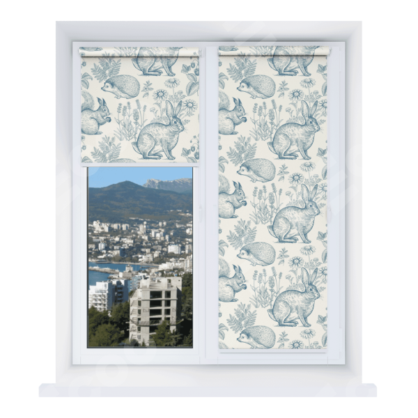 Рулонная штора Мини с принтом На лугу