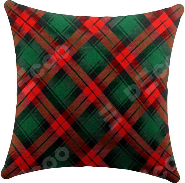 Подушка квадратная Cortin «Красно-зелёная клетка»
