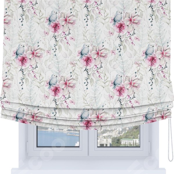 Римская штора Soft с мягкими складками, «Мелодия цветов»