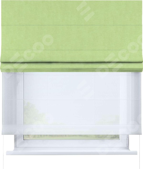 Римская штора «Кортин», канвас липовый, день-ночь