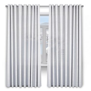 Комплект штор 2 шт, вельвет, цвет белый, от 40 см