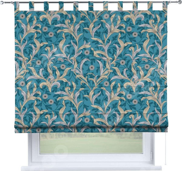 Римская штора «Кортин» на петлях «Винтажные листья»