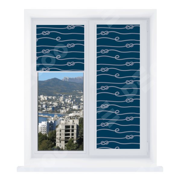 Рулонная штора Уни 2 с принтом Морской узел