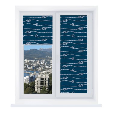 Рулонная штора Уни 2 с принтом Морской узел