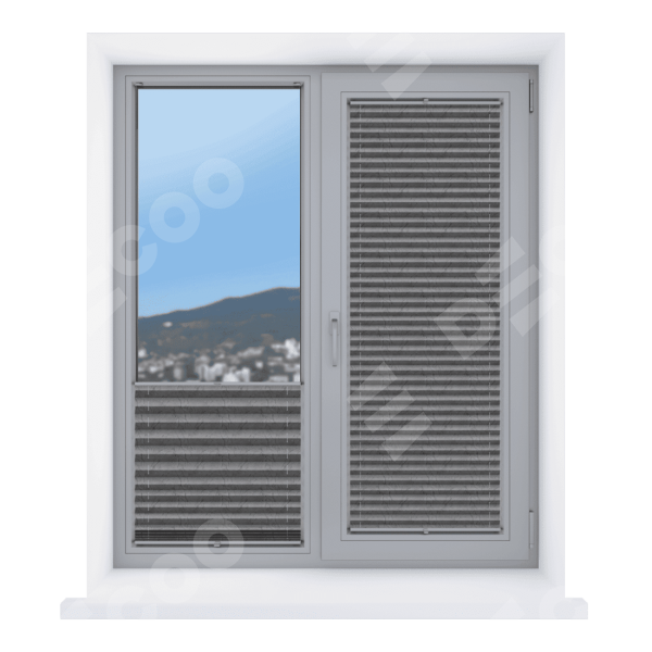 Штора плиссе ткань Краш FR антрацитовый