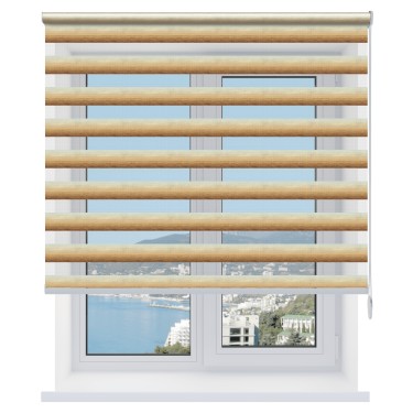 Рулонная штора День-ночь Torino светло-коричневый, размеры от 20 до 120 см