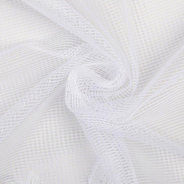 Штора кухонная со шторной лентой, ширина 260 см, высота 160 см, цвет белый