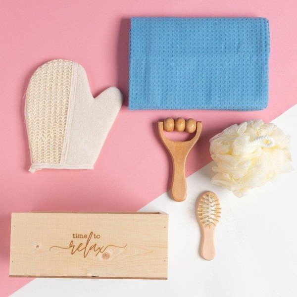 Набор подарочный Этель Time to relax полотенце и аксс (5 предм)