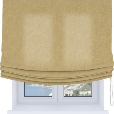 Римская штора «Кортин», канвас абрикосовый, Soft с мягкими складками