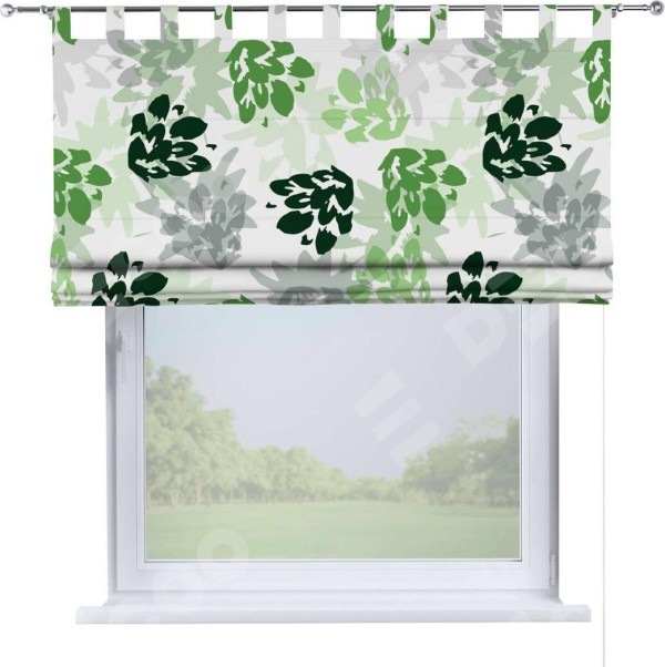 Римская штора на петлях «Зелёный луг»
