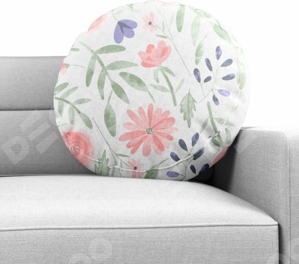 Подушка круглая Cortin «Изысканные цветы»