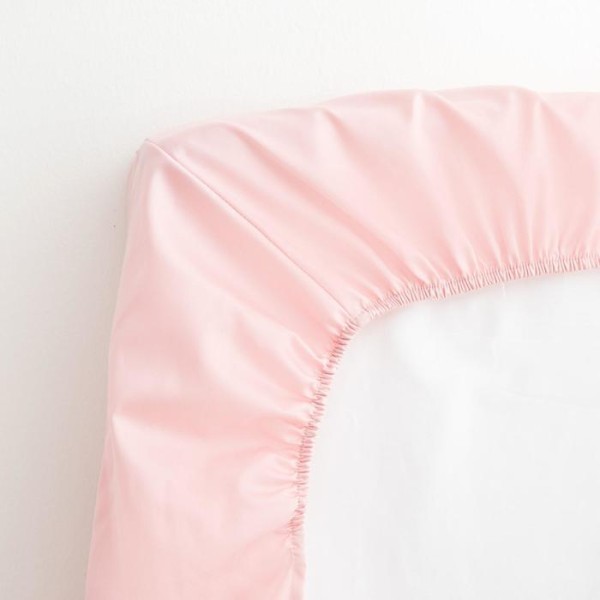 Простыня на резинке Этель 140*200*25 см, цв.розовый, 100% хлопок, мако-сатин, 128 г/м²