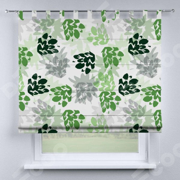 Римская штора на петлях «Зелёный луг»
