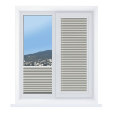 Штора плиссе Эко серый