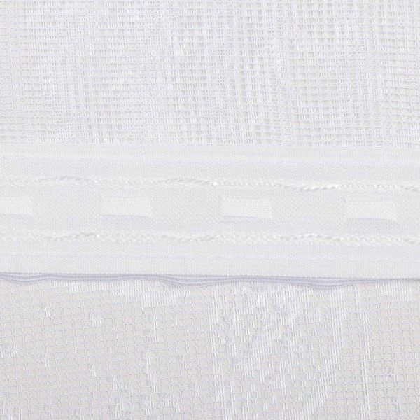 Штора кухонная со шторной лентой, ширина 260 см, высота 160 см, цвет белый