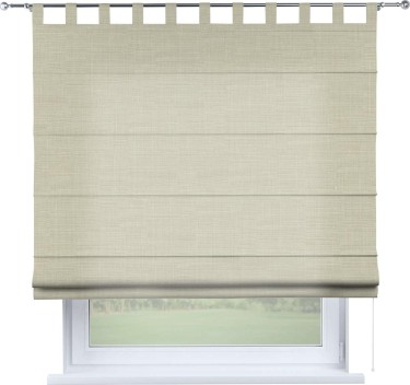 Римская штора на петлях «Кортин», ткань лён топлёное молоко