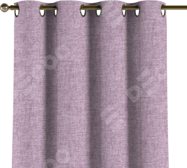 Комплект штор рогожка димаут розовый, на люверсах