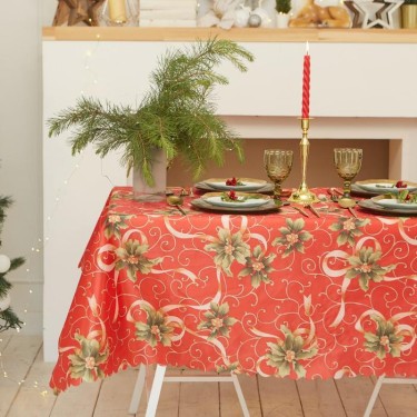 Скатерть Доляна «Новый год: Новогодние подарки» 145*220 +/- 2 см, 100% п/э