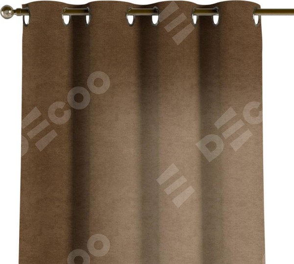 Комплект штор на люверсах софт однотонный бронзовый