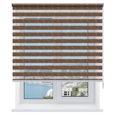 Рулонная штора День-ночь Elegant коричневый